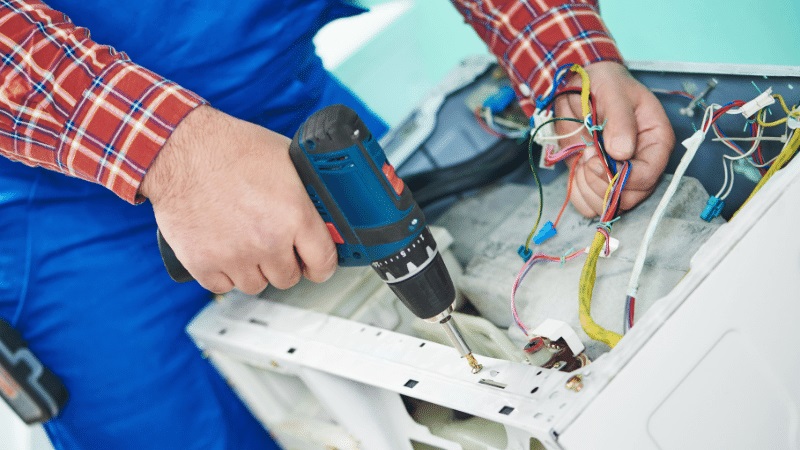 Pursaklar Carrier Carrier çamaşır makinesi kart tamiri – Su almama arızası orijinal parça ile giderildi. - Teknik servis örneği